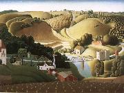 Grant Wood Stone rampart Germany oil painting artist
